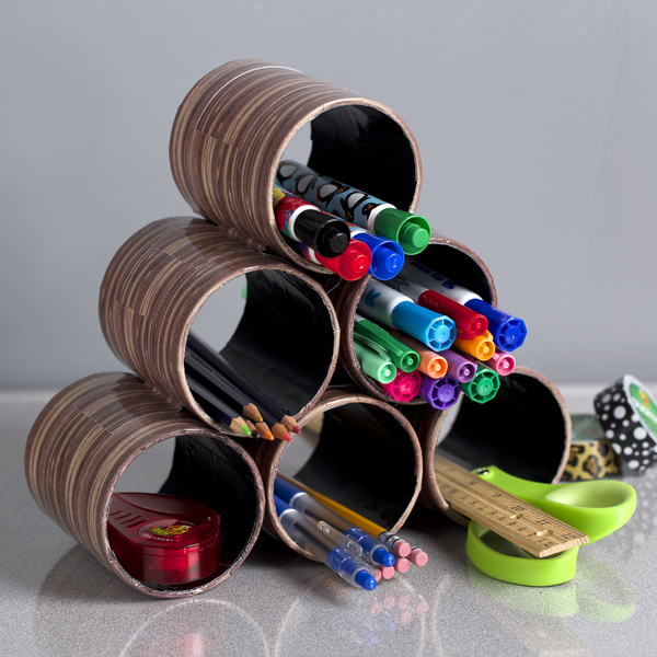 How-To: Duck Tape® Desk Organizer