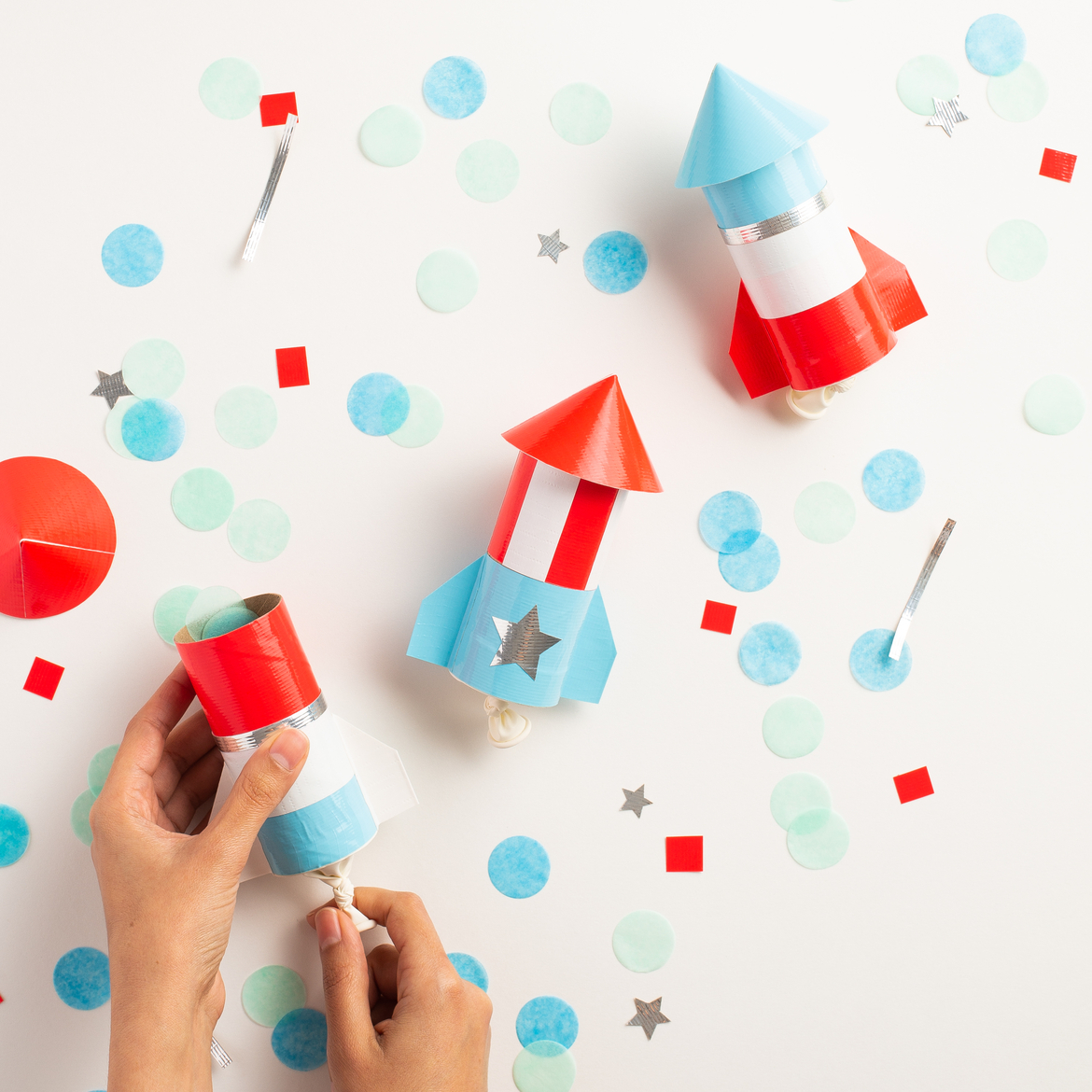 How-To: DIY Duck Tape® Confetti Rockets