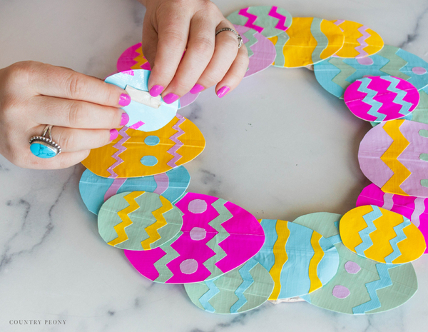 Duck Tape Easter Egg Wreath 6