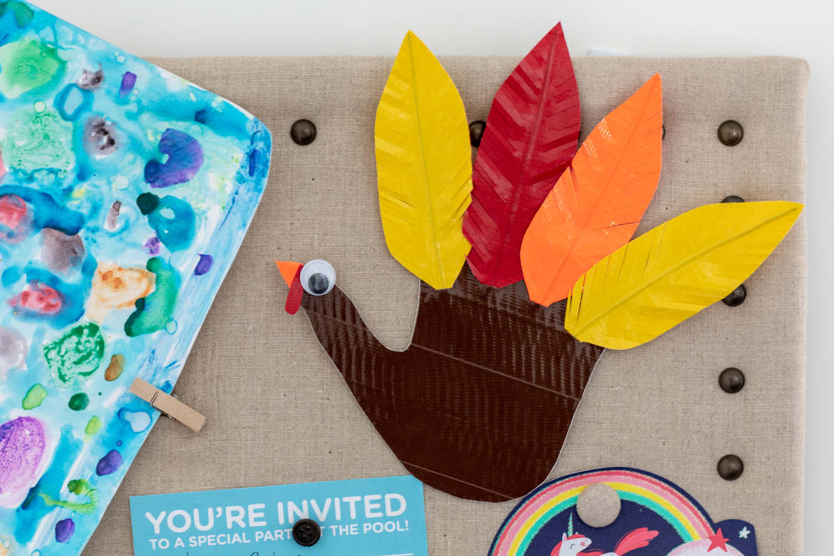 How-To: Duck Tape® Turkey Handprint