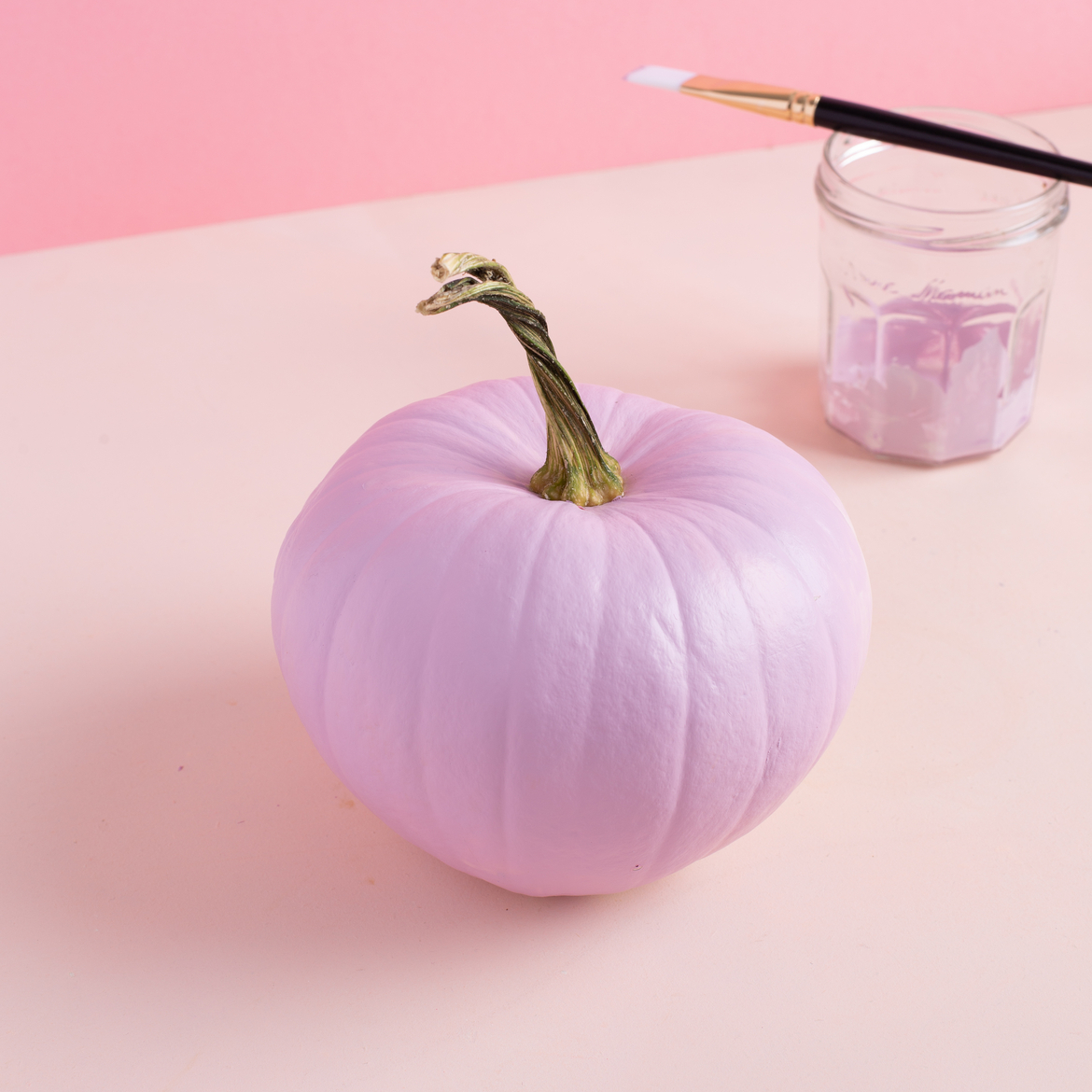 Pumpkin painted pink.