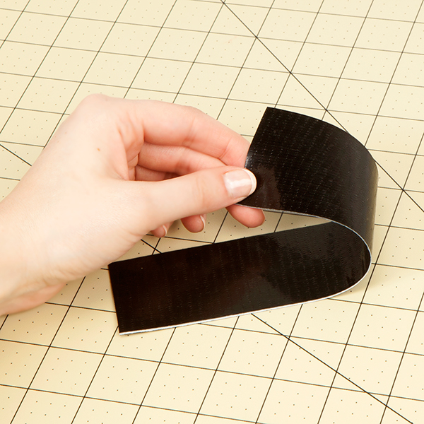 Double sided strip of Duck Tape created by folding a piece of tape over itself